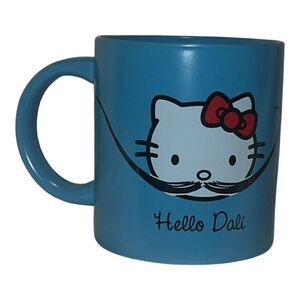 Hello Kitty Hello Dali Coffee Mug Blue 2015 Unemployed Philosophers Guild EUC